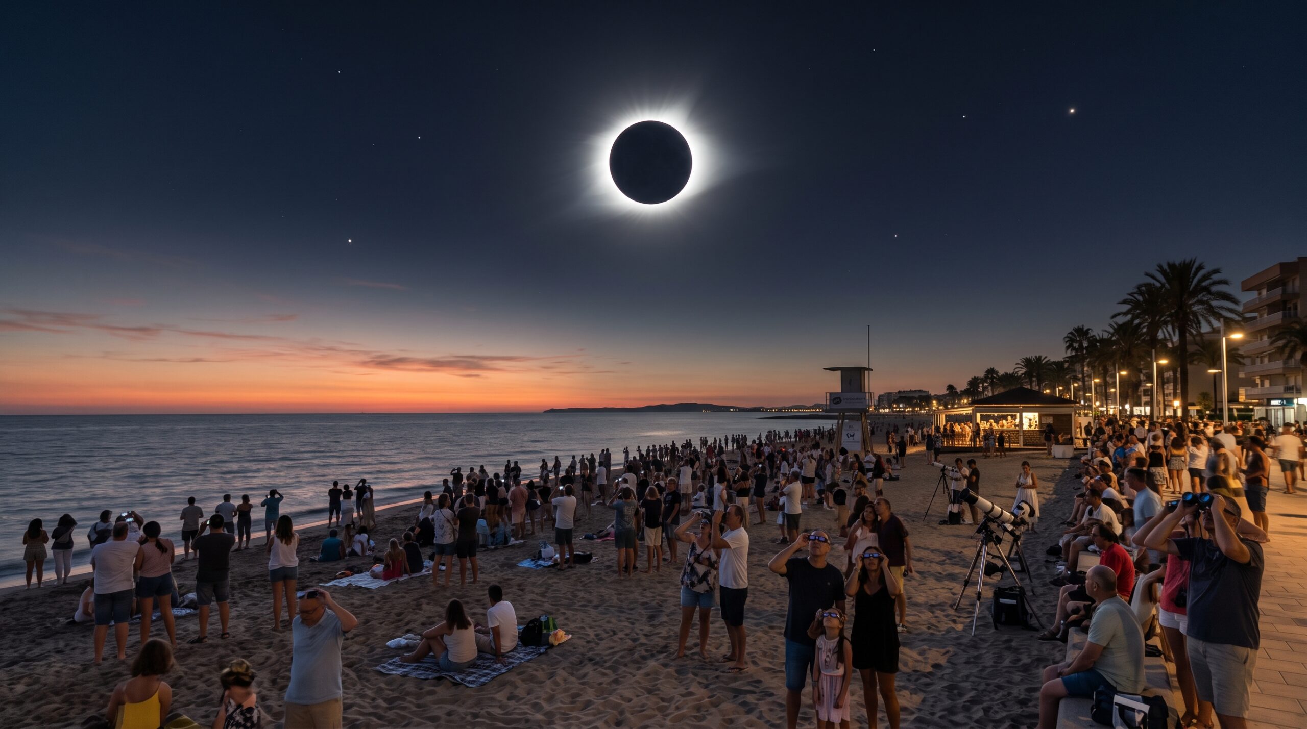 Die totale Sonnenfinsternis am 12. August in der Region Valencia